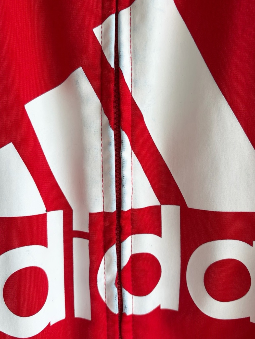 adidas Red Jacket with Large White Logo - Picture 2 of 4